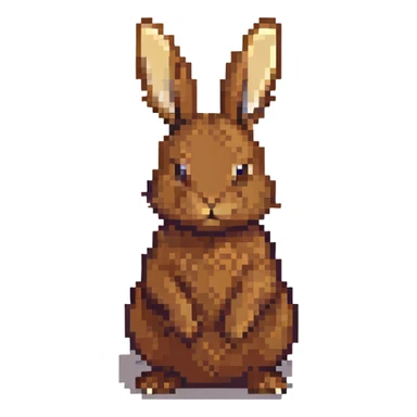 brown rabbit sticker