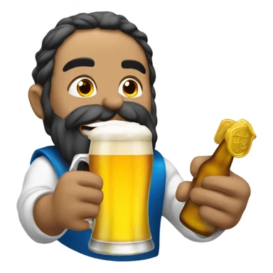 un hada tomando cerveza sticker