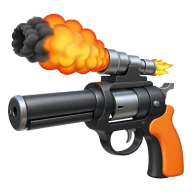gun firing from nozzle sticker