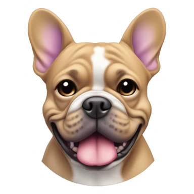 Tan and and lilac only at mouth ears and tail French bull dog sticker