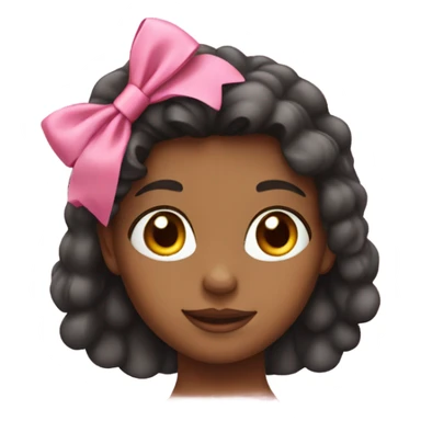 Girl with pink bow in her Hair sticker