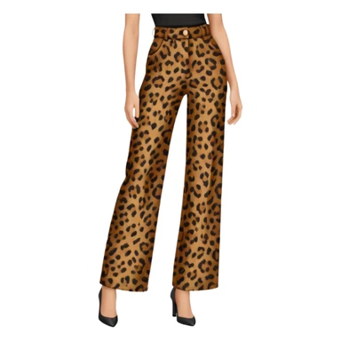 leopard print trouser sticker