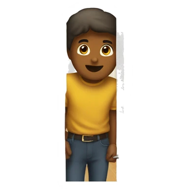 hiding behind a door sticker