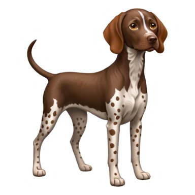orange spotted german short haired pointer sticker