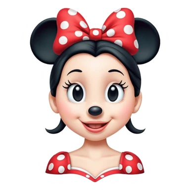 Minnie Mouse winking sticker