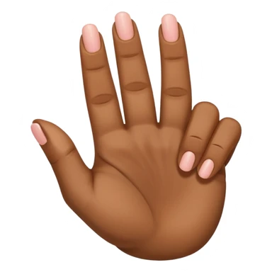 Hand with thumb and index finger and middle finger up and ring finger and pinky down sticker