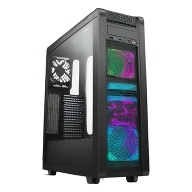 Pc mid-tower case with RGB sticker