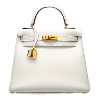 Hermes kelly bag white color with golden hardware sticker