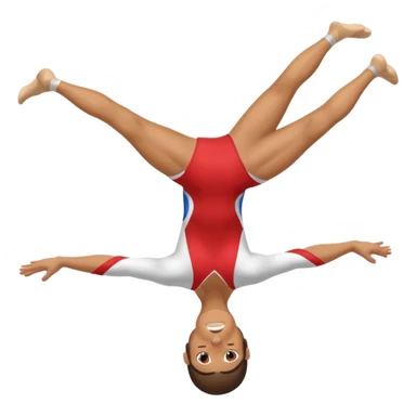 Gymnasts doing a backflip with a split leg on the floor. sticker