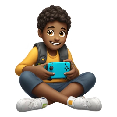 kid playing nintendo switch sticker