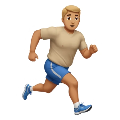 create a stocky man running towards me sticker