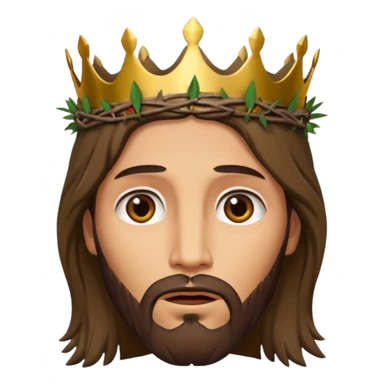 Jesus with a crown sticker