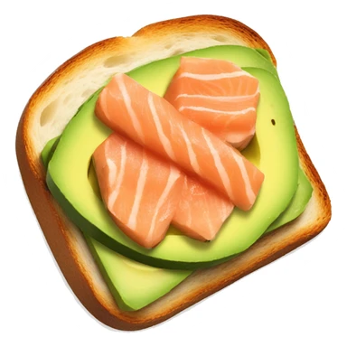 Avocado toast with salmon  sticker