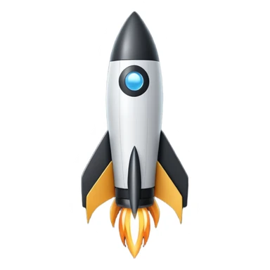 Create an emoji in which it is representing AI logo similarly like the logo of Chat GPT ,Gemini but different completely different and very professional not simple and try to make it in black and white colour . This AI named Vimaan means rocket AI so try to make it in sticker