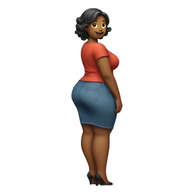 Woman with large caboose sticker