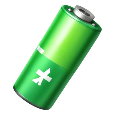 Shamed Green battery  sticker