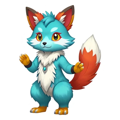 Cool Anthro Sona Fakemon Full Body sticker