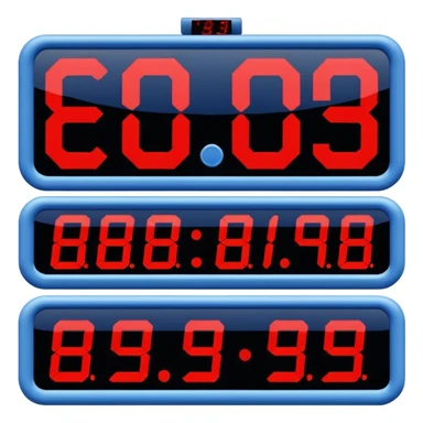 electronic score board blue (#00A3E0) and red (#F9423A) sticker