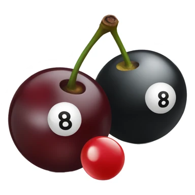 Two 8 ball cherries sticker
