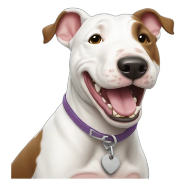 happy bull terrier sticker