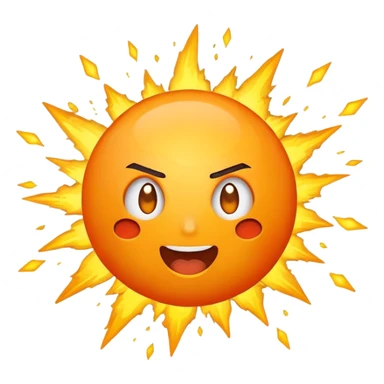 excited face exploding sticker