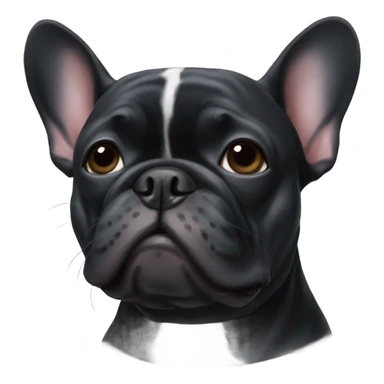 Black French bulldog sticker