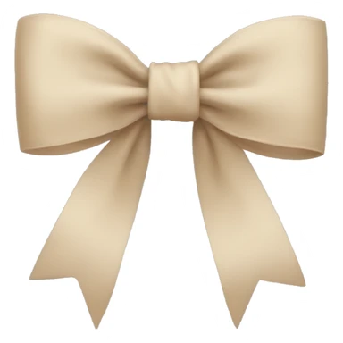 beige bow sticker