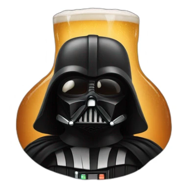 Dark vador beer sticker