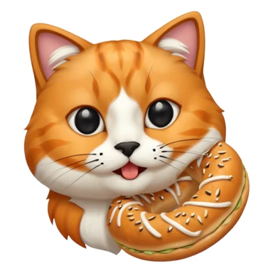 Simit yiyen kedi sticker