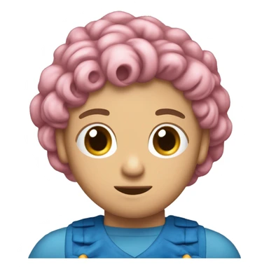 Scoiattolo con fiocco rosa che mangia una castagna assieme ad uno scoiattolo con maglia azzurra sticker