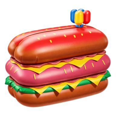  paris SPAM meat jeff koons style inflatable sculpture art painting  sticker