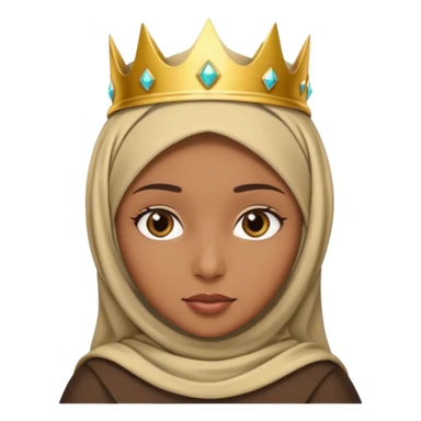 Hijab girl with a crown sticker