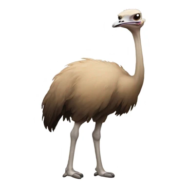 Ostrich with head in ground  sticker