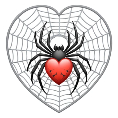 An heart emoji made up of SPIDER web sticker