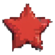 Communist red star symbol sticker