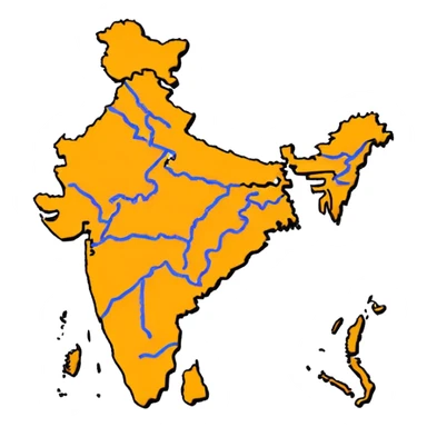 India map with saffron colour ( akhand Bharat ) sticker