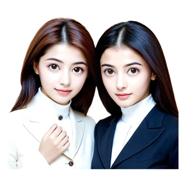 Uzun koyu kahverengi dalgalı saçlı, çenesinde beni olan ve yüzünde biraz çiller olan, iri koyu kahverengi bol kirpikli gözlü sevimli bir yüzü katlı kesim bir saçı olan kadın yap yanına da kilolu tamamen kahverengi bir kedi yap sticker