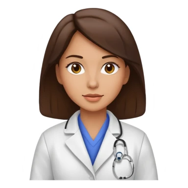 female brunette vet sticker
