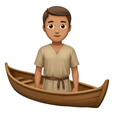 in medieval period  a man in a Boat sticker