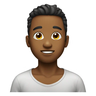 boy kiss face sticker