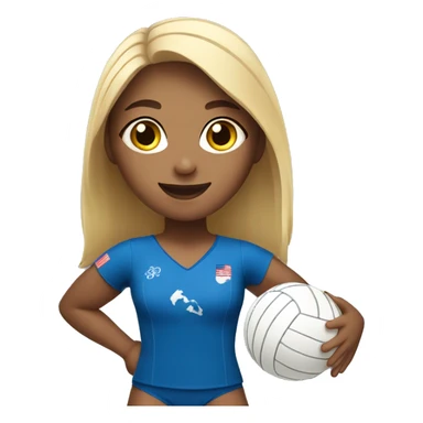 summer olympics girl playing volleyball sticker