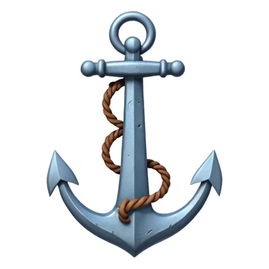 anchor object icon, metal anchor, slightly rusty texture, 3D cartoon, soft shadow, mobile game icon style, centered, clean background, no text, no watermark
 sticker