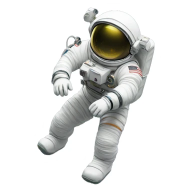 Astronaut doing a space walk on a pickle sticker