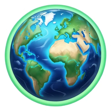 earth with blessing light sticker