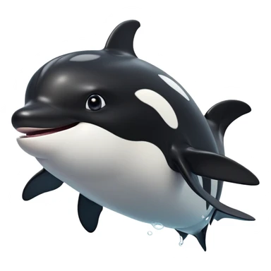 cinematic-comical-orca-portrait-emoji,-head-tilted-dramatically-with-an-exaggeratedly-shocked-expression,-featuring-a-sleek-black-and-white-body-with-wide,-comically-expressive-eyes-full-of-playful-disbelief-and-animated-flippers,-simple sticker