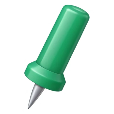 green push pin sticker