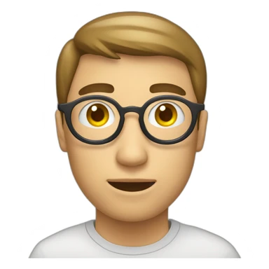 Un jeune homme qui regarde dans une loupe sticker