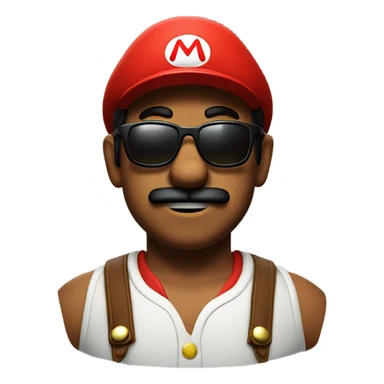 Mario with sunglasses sticker