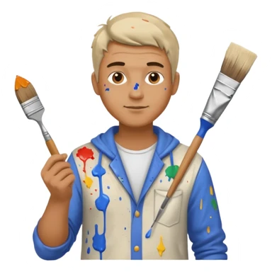 Ceramic Painter man sticker