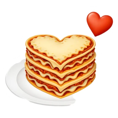 Lasagna heart sticker